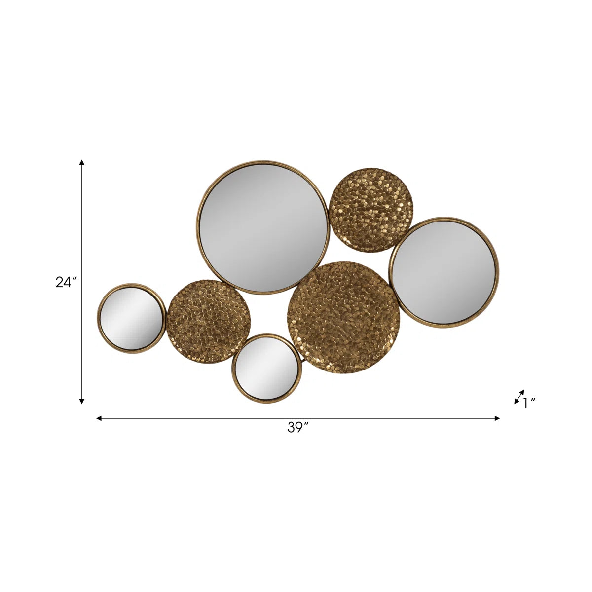 Nikolas Decorative Metal Disc Sculpture Wall Art Hanging for Living Room and Home Decor - Artistic Hammered Wall Accent for Entryway and Kitchen Styling