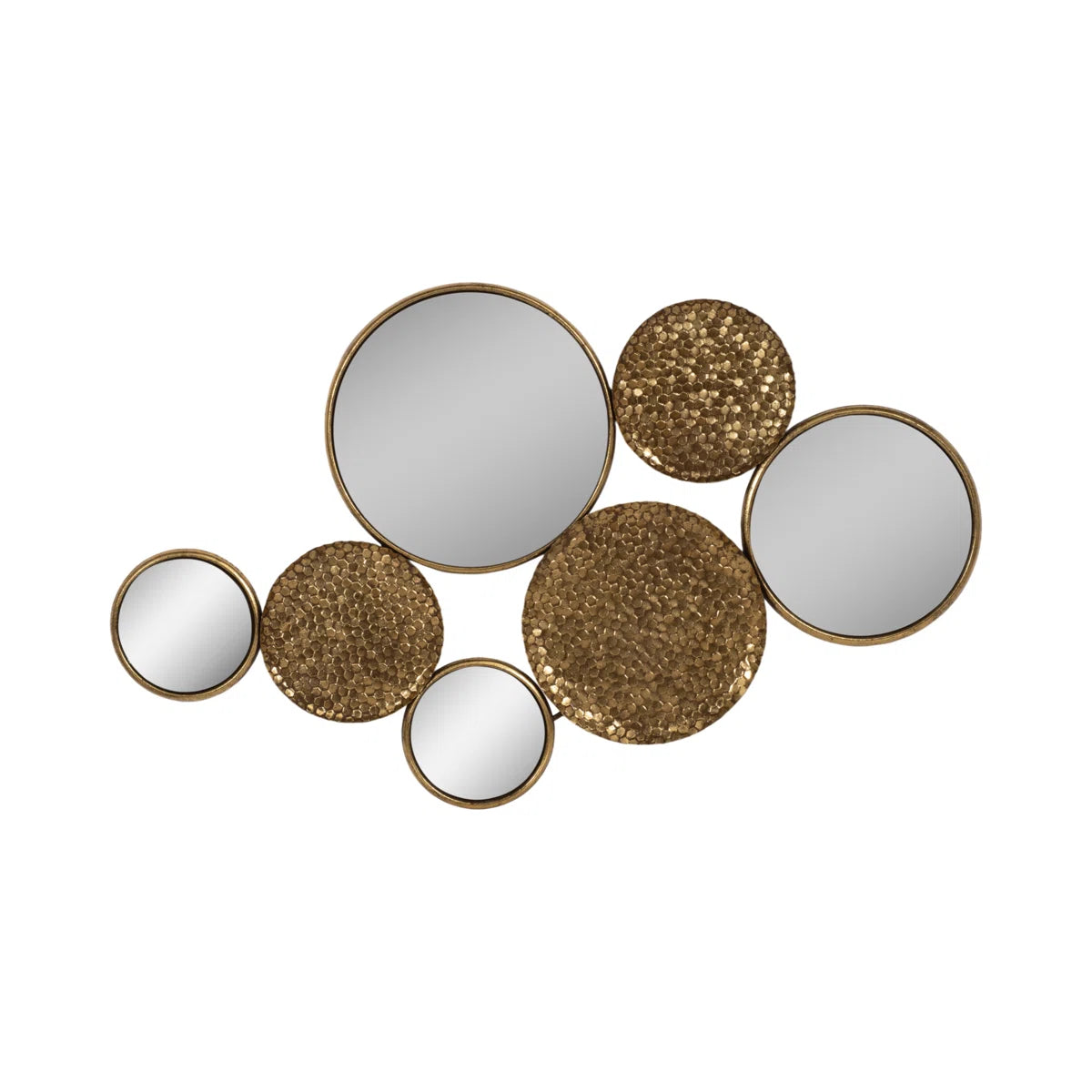 Nikolas Decorative Metal Disc Sculpture Wall Art Hanging for Living Room and Home Decor - Artistic Hammered Wall Accent for Entryway and Kitchen Styling