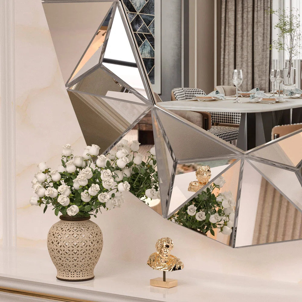 Lamarria Round Beveled Decor Silver Polished Mirror with 3-Year Warranty
